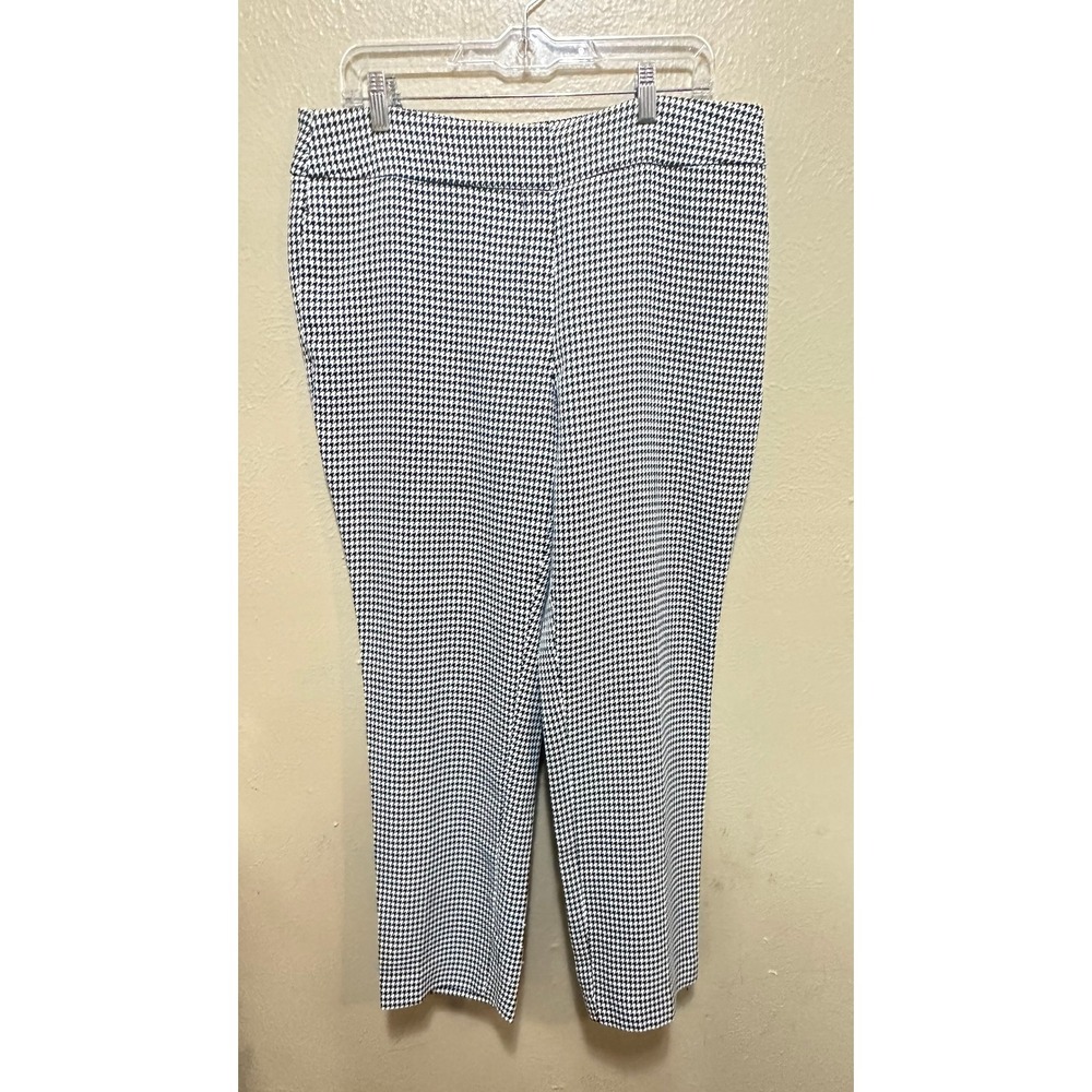 Kasper Women's Size‎ 12 Houndstooth Career Dress Pants Cropped